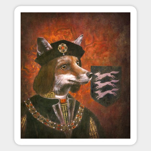 King Richard Richard III Fox Sticker by mictomart